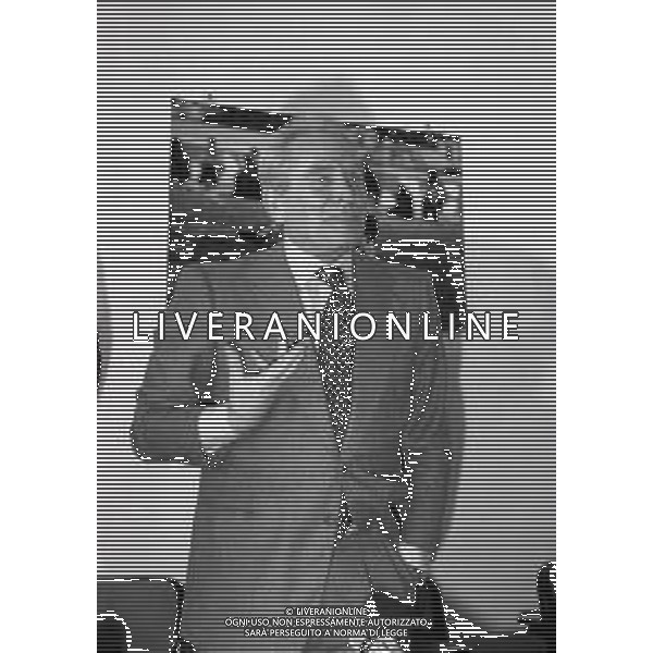RETROSPETTIVA GIAMPIERO BONIPERTI DIRIGENTE SPORTIVO NELLA FOTO GIAMPIERO BONIPERTI NELL\'ANNO 1993 CONFERENZA STAMPA LASCIA LA JUVENTUS  AG ALDO LIVERANI SAS 