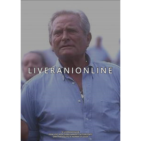 RETROSPETTIVA GIAMPIERO BONIPERTI PRESIDENTE JUVENTUS CALCIO NELLA FOTO GIAMPIERO BONIPERTI NELL\'ANNO 1991 A VILLAR PEROSA  AG ALDO LIVERANI SAS