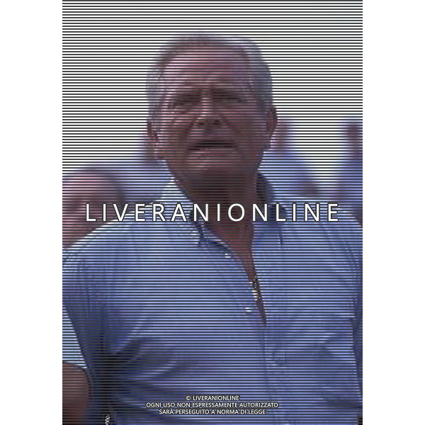 RETROSPETTIVA GIAMPIERO BONIPERTI PRESIDENTE JUVENTUS CALCIO NELLA FOTO GIAMPIERO BONIPERTI NELL\'ANNO 1991 A VILLAR PEROSA  AG ALDO LIVERANI SAS