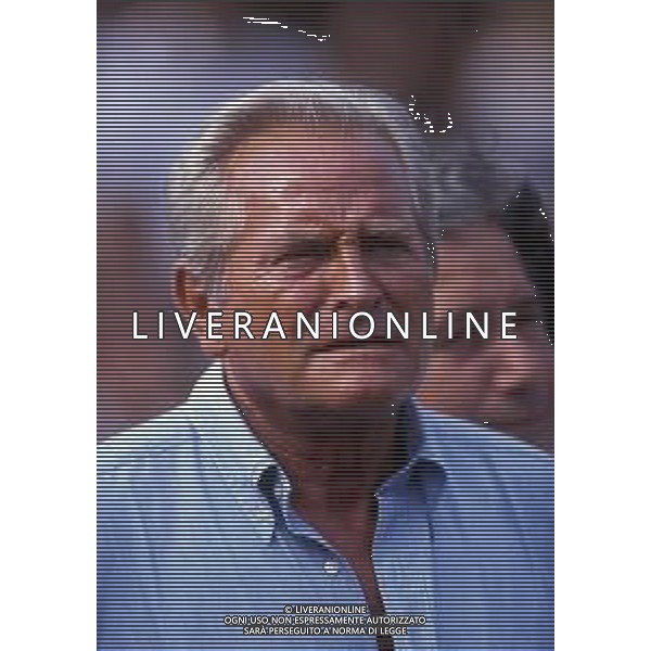 RETROSPETTIVA GIAMPIERO BONIPERTI PRESIDENTE JUVENTUS CALCIO NELLA FOTO GIAMPIERO BONIPERTI NELL\'ANNO 1991 A VILLAR PEROSA  AG ALDO LIVERANI SAS