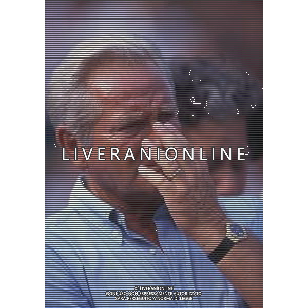 RETROSPETTIVA GIAMPIERO BONIPERTI PRESIDENTE JUVENTUS CALCIO NELLA FOTO GIAMPIERO BONIPERTI NELL\'ANNO 1991 A VILLAR PEROSA  AG ALDO LIVERANI SAS