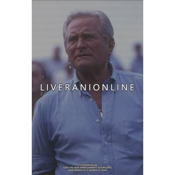 RETROSPETTIVA GIAMPIERO BONIPERTI PRESIDENTE JUVENTUS CALCIO NELLA FOTO GIAMPIERO BONIPERTI NELL\'ANNO 1991 A VILLAR PEROSA  AG ALDO LIVERANI SAS 