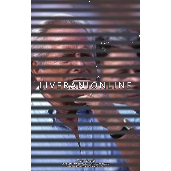 RETROSPETTIVA GIAMPIERO BONIPERTI PRESIDENTE JUVENTUS CALCIO NELLA FOTO GIAMPIERO BONIPERTI NELL\'ANNO 1991 A VILLAR PEROSA  AG ALDO LIVERANI SAS 