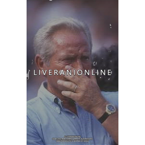 RETROSPETTIVA GIAMPIERO BONIPERTI PRESIDENTE JUVENTUS CALCIO NELLA FOTO GIAMPIERO BONIPERTI NELL\'ANNO 1991 A VILLAR PEROSA  AG ALDO LIVERANI SAS