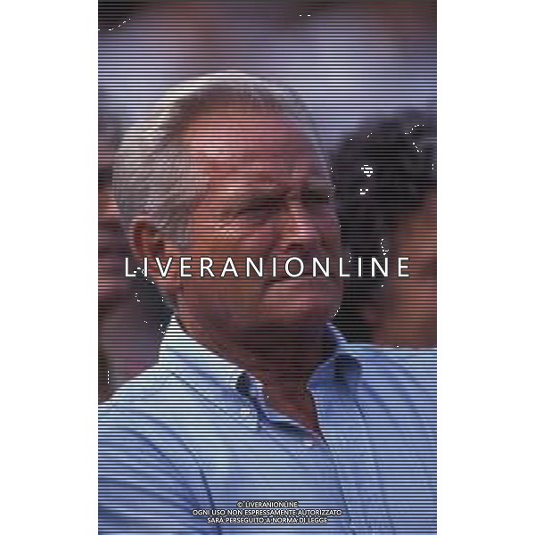 RETROSPETTIVA GIAMPIERO BONIPERTI PRESIDENTE JUVENTUS CALCIO NELLA FOTO GIAMPIERO BONIPERTI NELL\'ANNO 1991 A VILLAR PEROSA  AG ALDO LIVERANI SAS