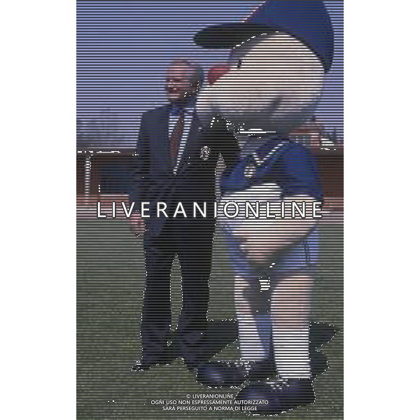 RETROSPETTIVA GIAMPIERO BONIPERTI PRESIDENTE JUVENTUS CALCIO NELLA FOTO GIAMPIERO BONIPERTI DIRIGENTE DELLA NAZIONALE ITALIANA AG ALDO LIVERANI SAS
