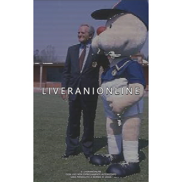 RETROSPETTIVA GIAMPIERO BONIPERTI PRESIDENTE JUVENTUS CALCIO NELLA FOTO GIAMPIERO BONIPERTI DIRIGENTE DELLA NAZIONALE ITALIANA AG ALDO LIVERANI SAS