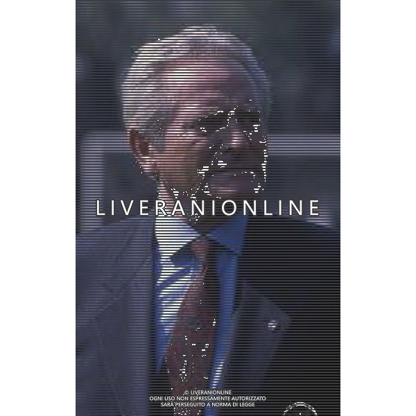 RETROSPETTIVA GIAMPIERO BONIPERTI PRESIDENTE JUVENTUS CALCIO NELLA FOTO GIAMPIERO BONIPERTI DIRIGENTE DELLA NAZIONALE ITALIANA AG ALDO LIVERANI SAS 