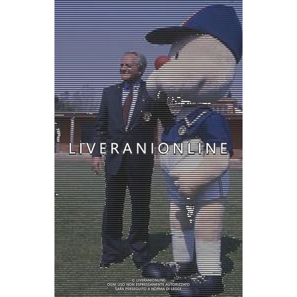 RETROSPETTIVA GIAMPIERO BONIPERTI PRESIDENTE JUVENTUS CALCIO NELLA FOTO GIAMPIERO BONIPERTI DIRIGENTE DELLA NAZIONALE ITALIANA AG ALDO LIVERANI SAS