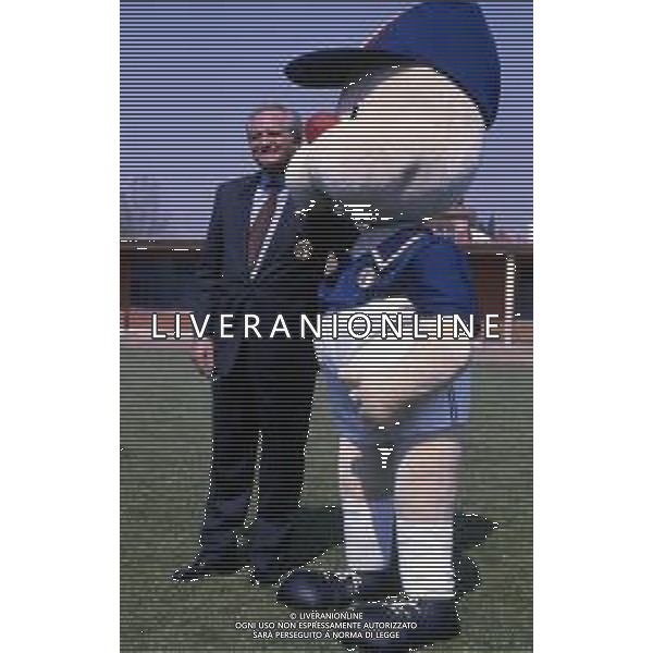 RETROSPETTIVA GIAMPIERO BONIPERTI PRESIDENTE JUVENTUS CALCIO NELLA FOTO GIAMPIERO BONIPERTI DIRIGENTE DELLA NAZIONALE ITALIANA AG ALDO LIVERANI SAS 