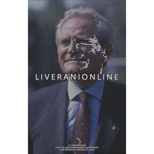 RETROSPETTIVA GIAMPIERO BONIPERTI PRESIDENTE JUVENTUS CALCIO NELLA FOTO GIAMPIERO BONIPERTI DIRIGENTE DELLA NAZIONALE ITALIANA AG ALDO LIVERANI SAS
