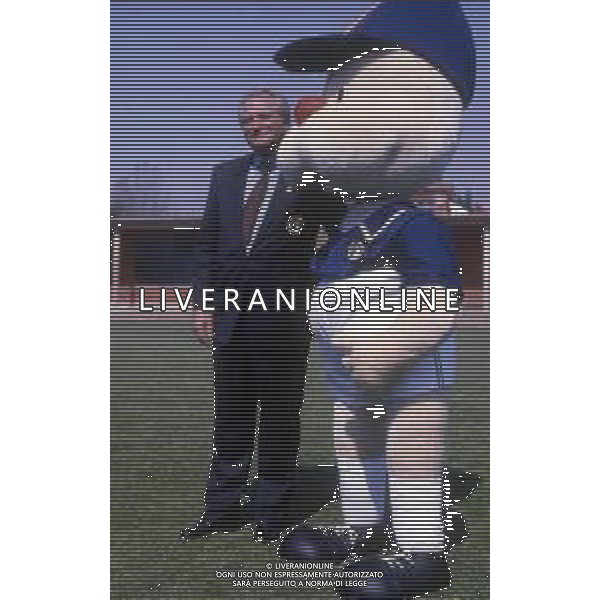 RETROSPETTIVA GIAMPIERO BONIPERTI PRESIDENTE JUVENTUS CALCIO NELLA FOTO GIAMPIERO BONIPERTI DIRIGENTE DELLA NAZIONALE ITALIANA AG ALDO LIVERANI SAS