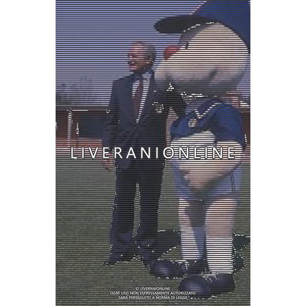 RETROSPETTIVA GIAMPIERO BONIPERTI PRESIDENTE JUVENTUS CALCIO NELLA FOTO GIAMPIERO BONIPERTI DIRIGENTE DELLA NAZIONALE ITALIANA AG ALDO LIVERANI SAS