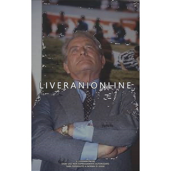 RETROSPETTIVA GIAMPIERO BONIPERTI DIRIGENTE SPORTIVO NELLA FOTO GIAMPIERO BONIPERTI NELL\'ANNO 1993 CONFERENZA STAMPA LASCIA LA JUVENTUS AG ALDO LIVERANI SAS 