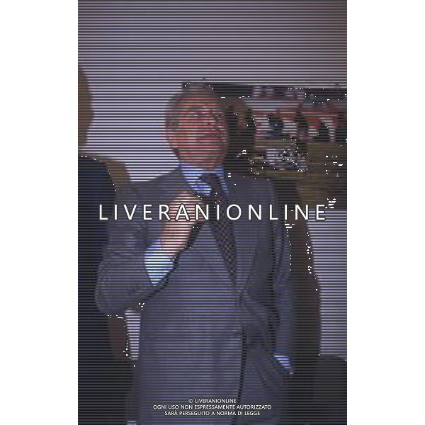 RETROSPETTIVA GIAMPIERO BONIPERTI DIRIGENTE SPORTIVO NELLA FOTO GIAMPIERO BONIPERTI NELL\'ANNO 1993 CONFERENZA STAMPA LASCIA LA JUVENTUS AG ALDO LIVERANI SAS 