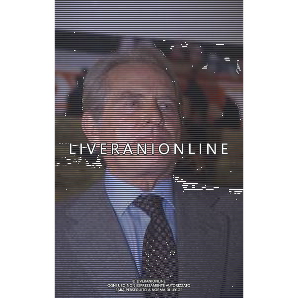 RETROSPETTIVA GIAMPIERO BONIPERTI DIRIGENTE SPORTIVO NELLA FOTO GIAMPIERO BONIPERTI NELL\'ANNO 1993 CONFERENZA STAMPA LASCIA LA JUVENTUS AG ALDO LIVERANI SAS 