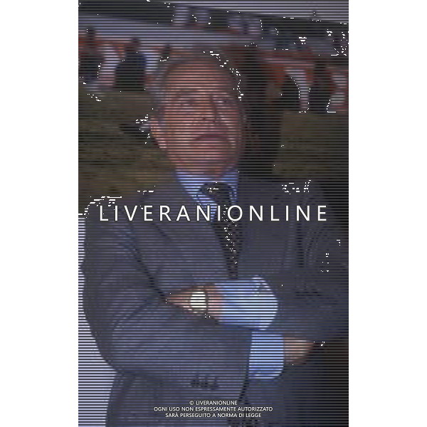 RETROSPETTIVA GIAMPIERO BONIPERTI DIRIGENTE SPORTIVO NELLA FOTO GIAMPIERO BONIPERTI NELL\'ANNO 1993 CONFERENZA STAMPA LASCIA LA JUVENTUS AG ALDO LIVERANI SAS 