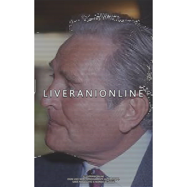 RETROSPETTIVA GIAMPIERO BONIPERTI DIRIGENTE SPORTIVO NELLA FOTO GIAMPIERO BONIPERTI NELL\'ANNO 1993 CONFERENZA STAMPA LASCIA LA JUVENTUS AG ALDO LIVERANI SAS 