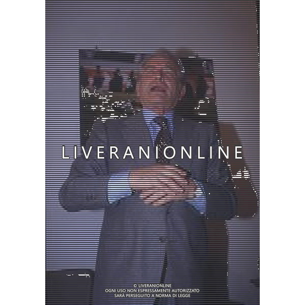 RETROSPETTIVA GIAMPIERO BONIPERTI DIRIGENTE SPORTIVO NELLA FOTO GIAMPIERO BONIPERTI NELL\'ANNO 1993 CONFERENZA STAMPA LASCIA LA JUVENTUS AG ALDO LIVERANI SAS 