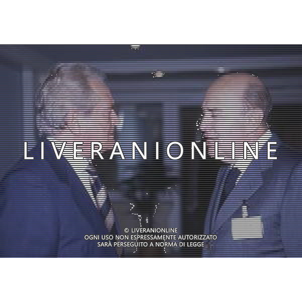 RETROSPETTIVA GIAMPIERO BONIPERTI DIRIGENTE SPORTIVO NELLAFOTO GIAMPIERO BONIPERTI NELL\'ANNO 1992 CON PAOLO MANTOVANI AG ALDO LIVERANI SAS 