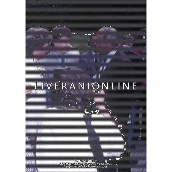 RETROSPETTIVA GIAMPIERO BONIPERTI PRESIDENTE JUVENTUS CALCIO NELLA FOTO GIAMPIERO BONIPERTI PRESIDENTE JUVENTUS CALCIO NELL\'ANNO 1988 CON Oleksandr Zavarov AG ALDO LIVERANI SAS