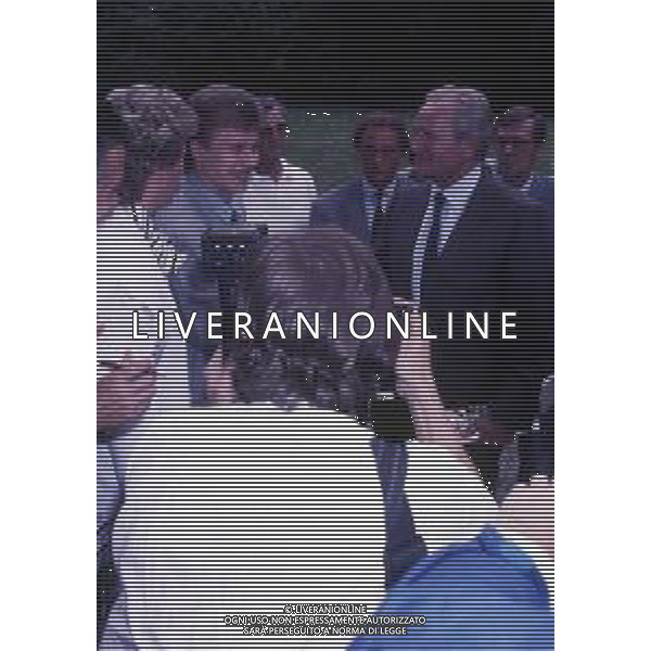 RETROSPETTIVA GIAMPIERO BONIPERTI PRESIDENTE JUVENTUS CALCIO NELLA FOTO GIAMPIERO BONIPERTI PRESIDENTE JUVENTUS CALCIO NELL\'ANNO 1988 CON Oleksandr Zavarov AG ALDO LIVERANI SAS