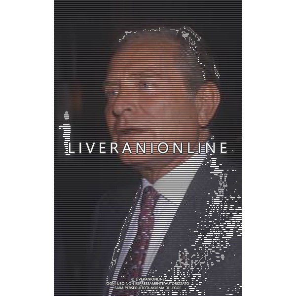 RETROSPETTIVA GIAMPIERO BONIPERTI PRESIDENTE JUVENTUS CALCIO NELLA FOTO GIAMPIERO BONIPERTI PRESIDENTE JUVENTUS CALCIO NELL\'ANNO 1986-1987  AG ALDO LIVERANI SAS 