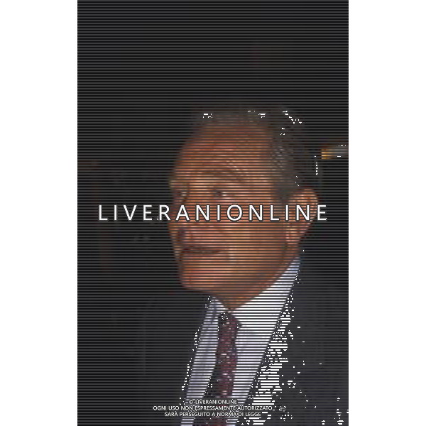 RETROSPETTIVA GIAMPIERO BONIPERTI PRESIDENTE JUVENTUS CALCIO NELLA FOTO GIAMPIERO BONIPERTI PRESIDENTE JUVENTUS CALCIO NELL\'ANNO 1986-1987  AG ALDO LIVERANI SAS 