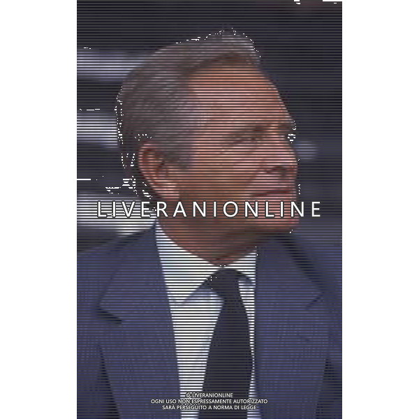 RETROSPETTIVA GIAMPIERO BONIPERTI PRESIDENTE JUVENTUS CALCIO NELLA FOTO GIAMPIERO BONIPERTI PRESIDENTE JUVENTUS CALCIO NELL\'ANNO 1986-1987  AG ALDO LIVERANI SAS 