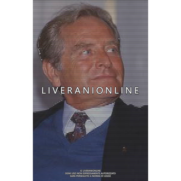 RETROSPETTIVA GIAMPIERO BONIPERTI PRESIDENTE JUVENTUS CALCIO NELLA FOTO GIAMPIERO BONIPERTI PRESIDENTE JUVENTUS CALCIO NELL\'ANNO 1986-1987  AG ALDO LIVERANI SAS 