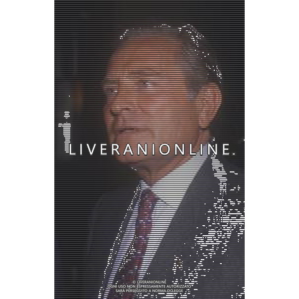 RETROSPETTIVA GIAMPIERO BONIPERTI PRESIDENTE JUVENTUS CALCIO NELLA FOTO GIAMPIERO BONIPERTI PRESIDENTE JUVENTUS CALCIO NELL\'ANNO 1986-1987  AG ALDO LIVERANI SAS 