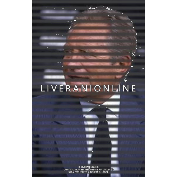 RETROSPETTIVA GIAMPIERO BONIPERTI PRESIDENTE JUVENTUS CALCIO NELLA FOTO GIAMPIERO BONIPERTI PRESIDENTE JUVENTUS CALCIO NELL\'ANNO 1986-1987  AG ALDO LIVERANI SAS 
