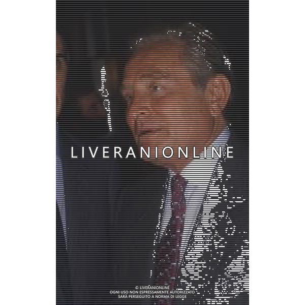RETROSPETTIVA GIAMPIERO BONIPERTI PRESIDENTE JUVENTUS CALCIO NELLA FOTO GIAMPIERO BONIPERTI PRESIDENTE JUVENTUS CALCIO NELL\'ANNO 1986-1987  AG ALDO LIVERANI SAS 