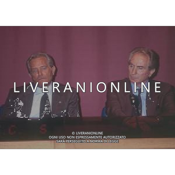RETROSPETTIVA GIAMPIERO BONIPERTI DIRIGENTE SPORTIVO NELLA FOTO GIAMPIERO BONIPERTI CON AZEGLIO VICINI AG ALDO LIVERANI SAS 