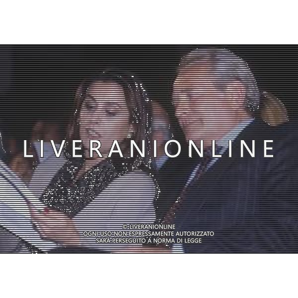 RETROSPETTIVA GIAMPIERO BONIPERTI DIRIGENTE SPORTIVO NELLA FOTO GIAMPIERO BONIPERTI CON LA GIORNALISTA SPORTIVA MARINA SBARDELLA AG ALDO LIVERANI SAS 