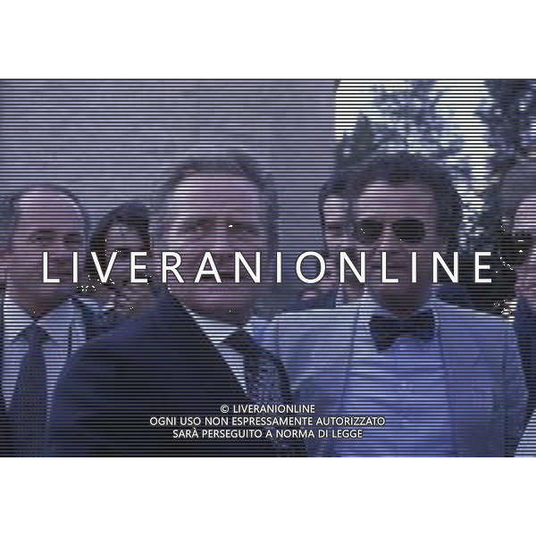 RETROSPETTIVA GIAMPIERO BONIPERTI PRESIDENTE JUVENTUS CALCIO NELLA FOTO GIAMPIERO BONIPERTI CON ITALO CUCCI NELL\'ANNO 1979 AG ALDO LIVERANI SAS