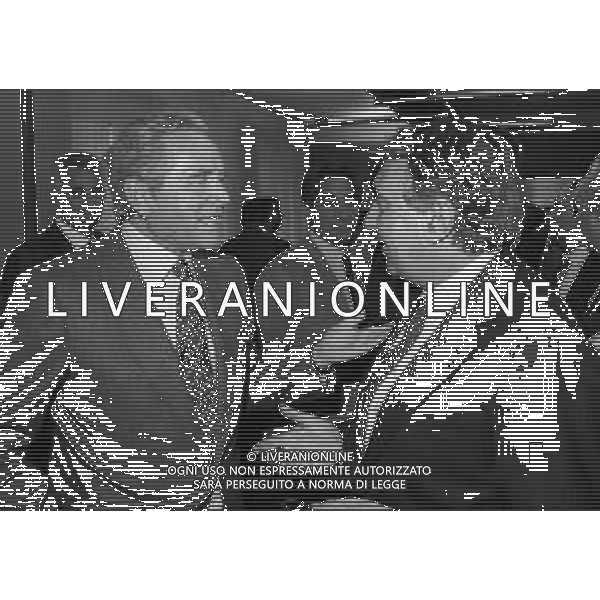 RETROSPETTIVA GIAMPIERO BONIPERTI PRESIDENTE JUVENTUS CALCIO NELLA FOTO GIAMPIERO BONIPERTI PRESIDENTE JUVENTUS CALCIO NELL\'ANNO 1987-1988 CON CORRADO FERLAINO PRESIDENTE NAPOLI CALCIO AG ALDO LIVERANI SAS 