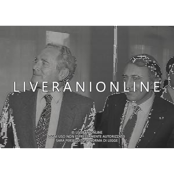 RETROSPETTIVA GIAMPIERO BONIPERTI PRESIDENTE JUVENTUS CALCIO NELLA FOTO GIAMPIERO BONIPERTI PRESIDENTE JUVENTUS CALCIO NELL\'ANNO 1987-1988 CON CORRADO FERLAINO PRESIDENTE NAPOLI CALCIO AG ALDO LIVERANI SAS 