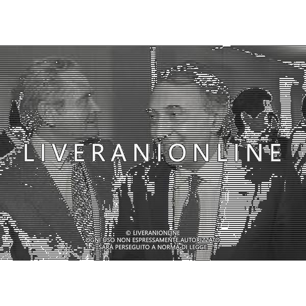 RETROSPETTIVA GIAMPIERO BONIPERTI PRESIDENTE JUVENTUS CALCIO NELLA FOTO GIAMPIERO BONIPERTI PRESIDENTE JUVENTUS CALCIO NELL\'ANNO 1987-1988 CON CORRADO FERLAINO PRESIDENTE NAPOLI CALCIO AG ALDO LIVERANI SAS 