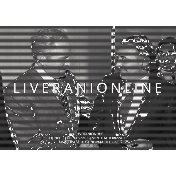 RETROSPETTIVA GIAMPIERO BONIPERTI PRESIDENTE JUVENTUS CALCIO NELLA FOTO GIAMPIERO BONIPERTI PRESIDENTE JUVENTUS CALCIO NELL\'ANNO 1987-1988 CON CORRADO FERLAINO PRESIDENTE NAPOLI CALCIO AG ALDO LIVERANI SAS 