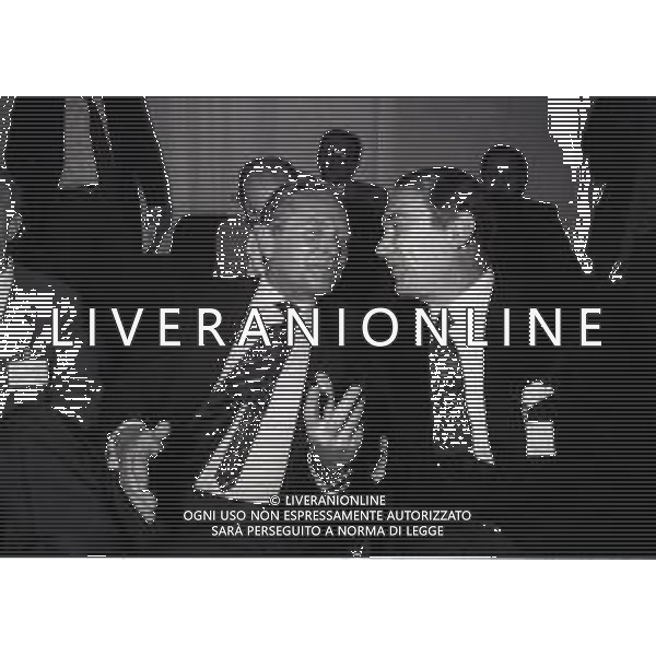 RETROSPETTIVA GIAMPIERO BONIPERTI PRESIDENTE JUVENTUS CALCIO NELLA FOTO GIAMPIERO BONIPERTI PRESIDENTE JUVENTUS CALCIO NELL\'ANNO 1985 IN LEGA CON ERNESTO PELLEGRINI AG ALDO LIVERANI SAS
