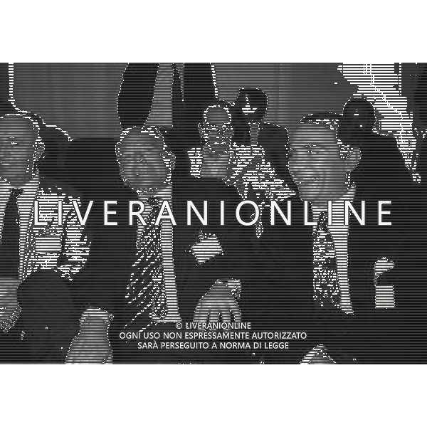RETROSPETTIVA GIAMPIERO BONIPERTI PRESIDENTE JUVENTUS CALCIO NELLA FOTO GIAMPIERO BONIPERTI PRESIDENTE JUVENTUS CALCIO NELL\'ANNO 1985 IN LEGA CON ERNESTO PELLEGRINI AG ALDO LIVERANI SAS