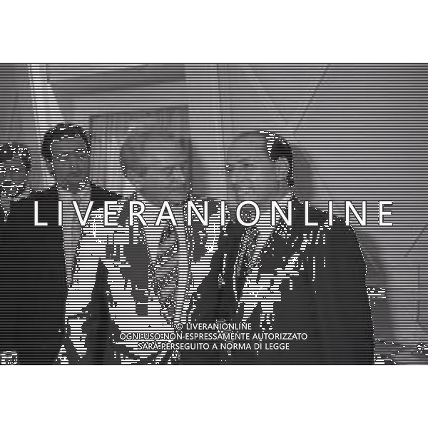 RETROSPETTIVA GIAMPIERO BONIPERTI DIRIGENTE SPORTIVO NELLAFOTO GIAMPIERO BONIPERTI NELL\'ANNO 1992 CON SILVIO BERLUSCONI  AG ALDO LIVERANI SAS