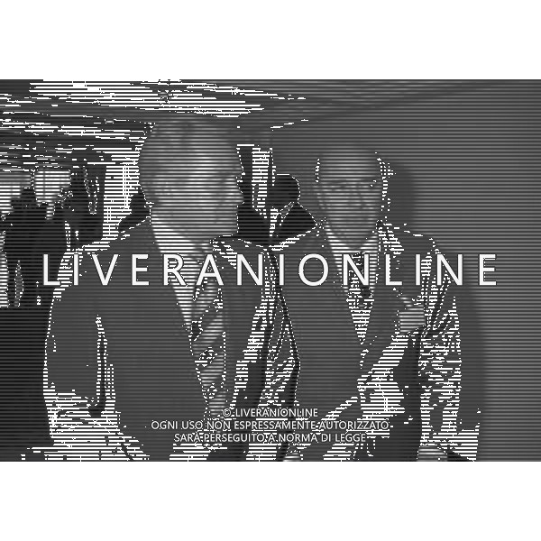 RETROSPETTIVA GIAMPIERO BONIPERTI DIRIGENTE SPORTIVO NELLAFOTO GIAMPIERO BONIPERTI NELL\'ANNO 1992 CON PAOLO MANTOVANI AG ALDO LIVERANI SAS  