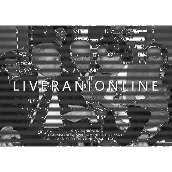 RETROSPETTIVA GIAMPIERO BONIPERTI DIRIGENTE SPORTIVO NELLAFOTO GIAMPIERO BONIPERTI NELL\'ANNO 1991-1992 CON MAURIZIO ZAMPARINI AG ALDO LIVERANI SAS