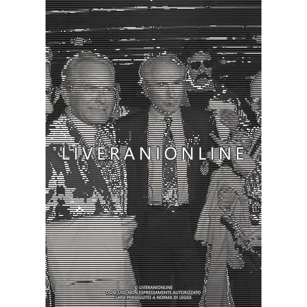 RETROSPETTIVA GIAMPIERO BONIPERTI PRESIDENTE JUVENTUS CALCIO NELLA FOTO GIAMPIERO BONIPERTI DIRIGENTE NAZIONALE ITALIANA NELL\'ANNO 1990 CON AZEGLIO VICINI AG ALDO LIVERANI SAS