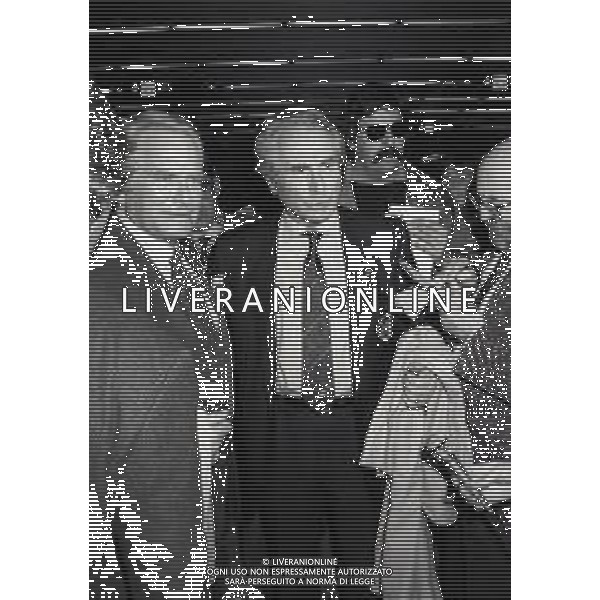 RETROSPETTIVA GIAMPIERO BONIPERTI PRESIDENTE JUVENTUS CALCIO NELLA FOTO GIAMPIERO BONIPERTI DIRIGENTE NAZIONALE ITALIANA NELL\'ANNO 1990 CON AZEGLIO VICINI AG ALDO LIVERANI SAS
