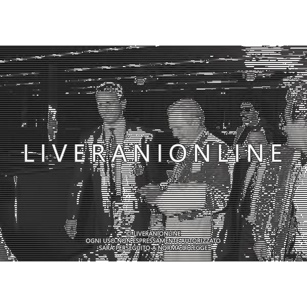RETROSPETTIVA GIAMPIERO BONIPERTI PRESIDENTE JUVENTUS CALCIO NELLA FOTO GIAMPIERO BONIPERTI DIRIGENTE NAZIONALE ITALIANA NELL\'ANNO 1990 CON RICCARDO FERRI AG ALDO LIVERANI SAS