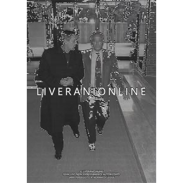 RETROSPETTIVA GIAMPIERO BONIPERTI PRESIDENTE JUVENTUS CALCIO NELLA FOTO GIAMPIERO BONIPERTI DIRIGENTE NAZIONALE ITALIANA NELL\'ANNO 1990 CON GIGI RIVA AG ALDO LIVERANI SAS