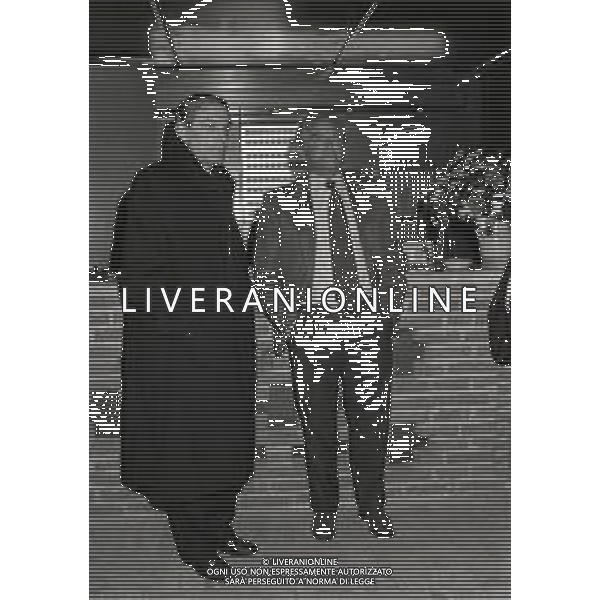 RETROSPETTIVA GIAMPIERO BONIPERTI PRESIDENTE JUVENTUS CALCIO NELLA FOTO GIAMPIERO BONIPERTI DIRIGENTE NAZIONALE ITALIANA NELL\'ANNO 1990 CON GIGI RIVA AG ALDO LIVERANI SAS